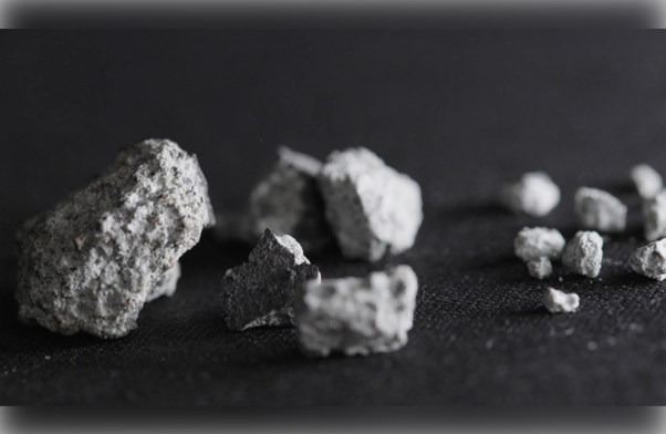 The assembled fragments of the McDonogh Meteorite.